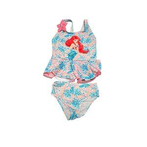 Disney Collection Girls Tankini Two Piece Swimsuit 4 Little Mermaid Sea Life